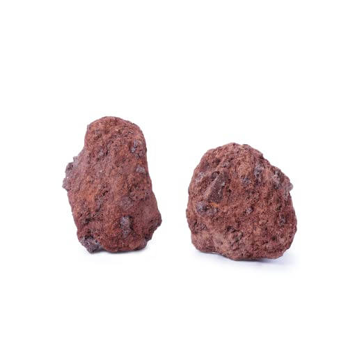 Red Lava Rock 16lb Aquarium Rocks Stones for Fish Tank Decor (03 Red Lava Stones（3-10inch,16lbs）)
