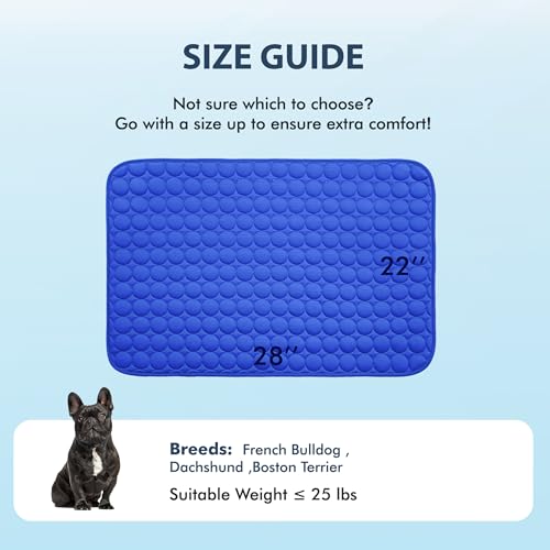 Summer Cooling Mat & Sleeping Pad (28" x 22" / Dark Blue)