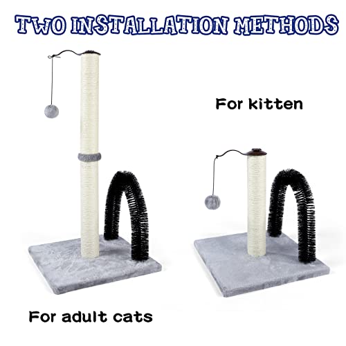 32" Tall Cat Scratching Post with Arch Groomer