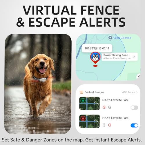 Next Gen GPS Dog Tracker + 36 (D5-White 36M Plan)