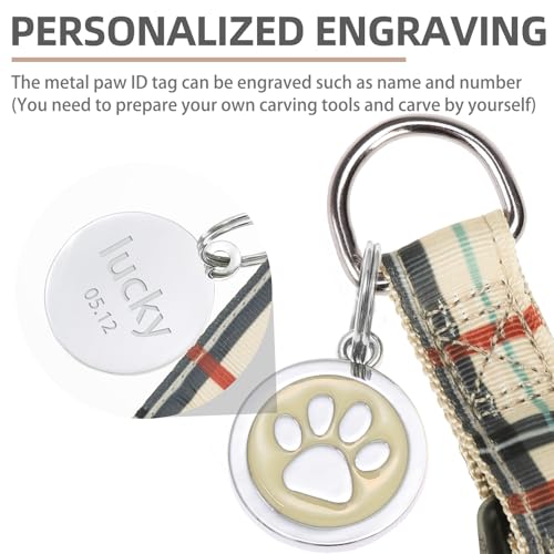 No Pull Dog Harness Medium Sized Step (Beige Plaid / Medium)