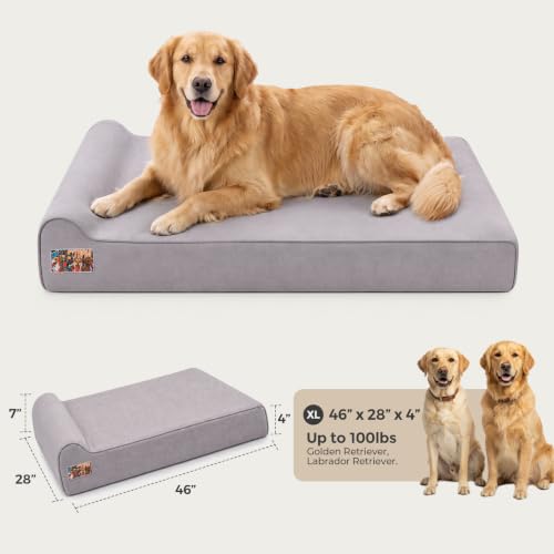 Orthopedic Dog Beds for Large Dogs (X-large / Grey)