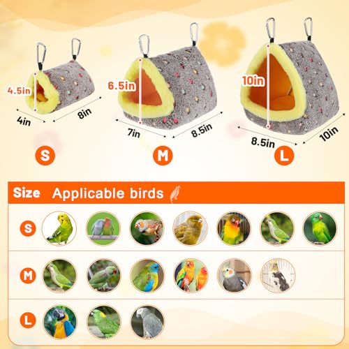 Small Winter Warm Bird Nest House with Support Board for Cage (Small)