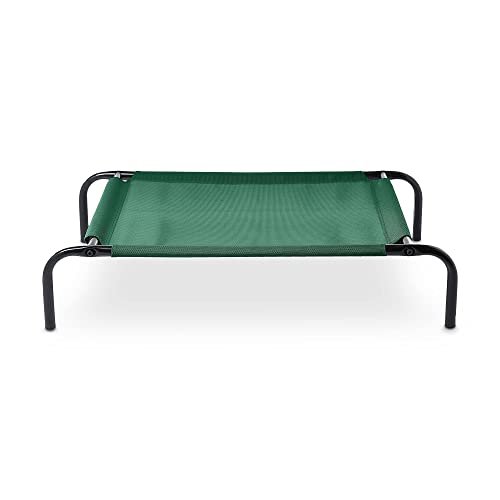 Cooling Breathable Elevated Dog Bed with Metal Frame for Small Dogs (Green / Small)