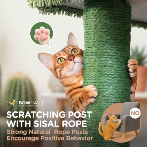 80 Inch Extra Large Cactus Cat Tree w (Green)
