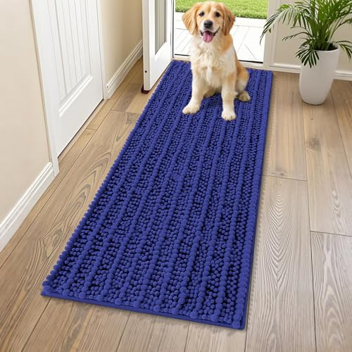 Dog Door Mat for Muddy Paws 59x24 (Layered-Navy Blue / 59"X24")