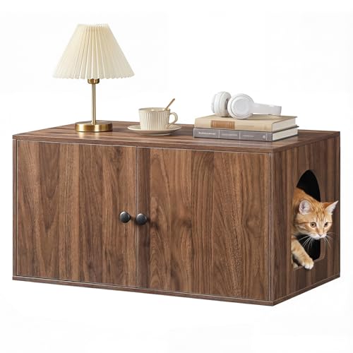 Cat Litter Box Enclosure (Walnut)