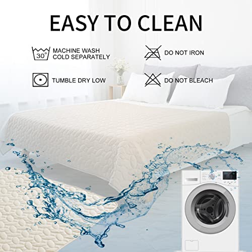 Pet Bed Cover Dog Bed Blanket for Sofa and Furniture Waterproof New Pattern Design (52x82 Inch (Pack of 1) / Ivory)
