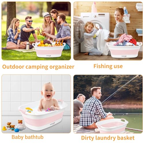 Collapsible Dog Bath Tub (Pink)
