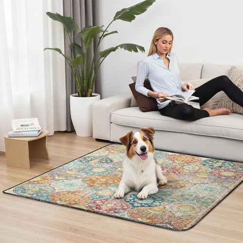 Washable Pee Pads for Dogs 2 Pack (48"x48"(2 Pack) / F Multi)