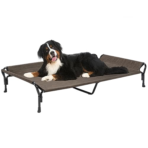 Cooling Elevated Dog Bed (Brown / 62.5"L x 37.0"W x 12.0"Th)