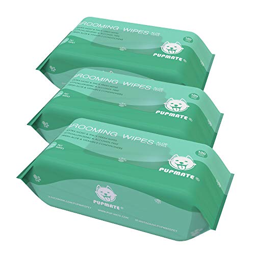 Pet Wipes for Dogs & Cats (3 Packs-300 counts)