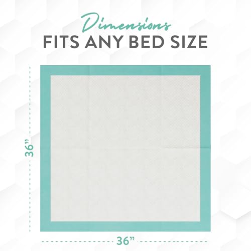 Super and Ultra Absorbent Disposable Bed Pads (36" x 36" W/ Adhesive)