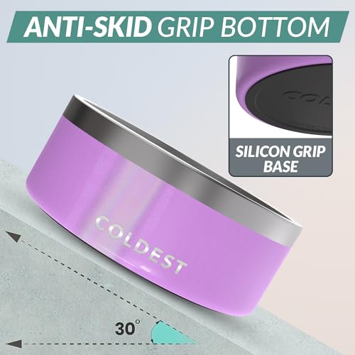 Coldest Dog Bowl (100 oz / Saturns Purple Glitter)