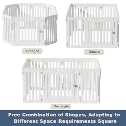 Dog Playpen with Door (White Simplicity)