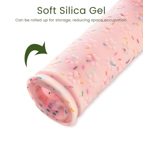 Dog Food Mat Anti (18"L x 12"W / Donut-Pink)