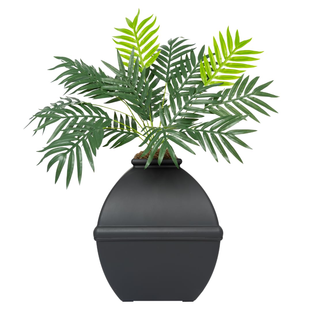 Courtyard Hidden Litter Box Planter (Black Suede)