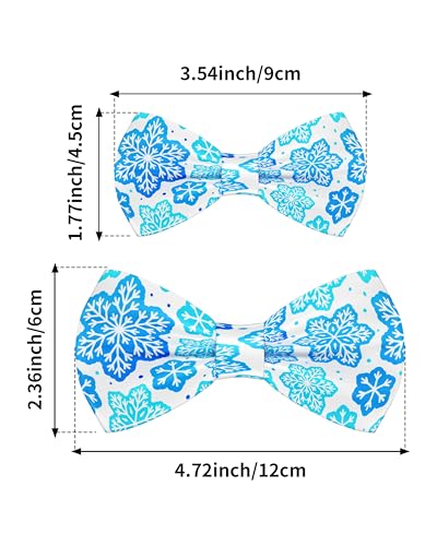 10 Pack Winter Dog Bowties for Large Dogs Sliding on Collar (M/L)