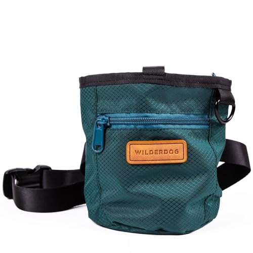 Dog Training Treat Pouch with Magnetic and Zipper Closure (Green)