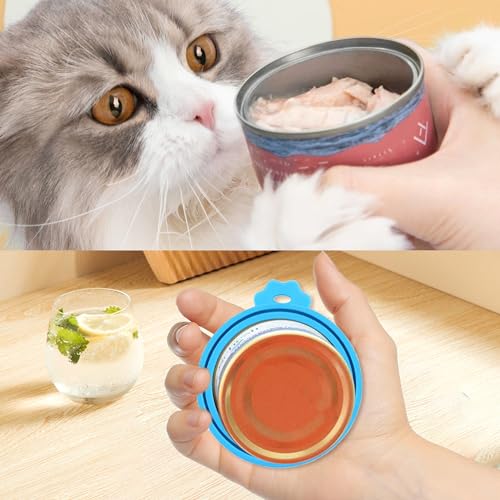 2 Pack Pet Food Can Covers (Blue/Purple)