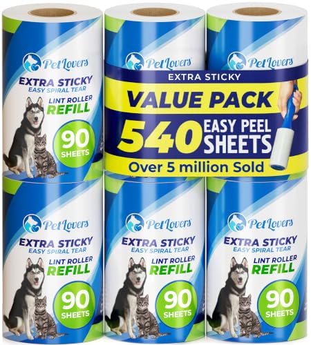 Extra Sticky Lint Roller 6 Pack of Refills Only