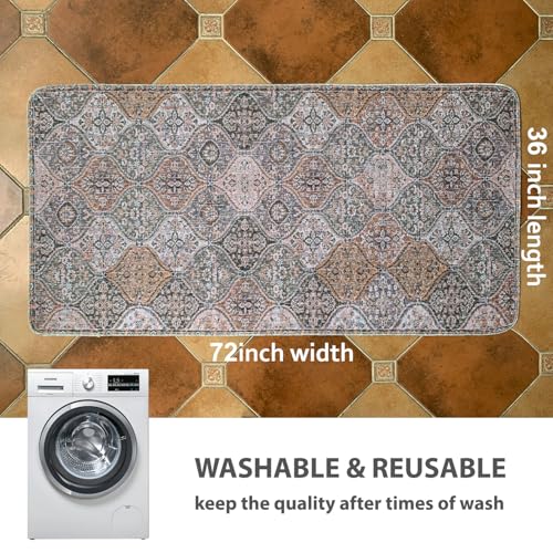 Washable Pee Pads for Dogs (36x72 Inch (Pack of 2) / Brown/Multi)