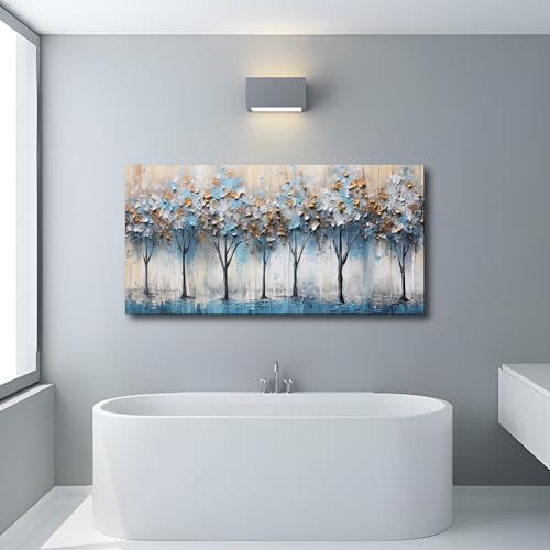 Canvas Wall Art For Living Room Bedroom Wall Decor Modern Home Decor Office Decorations Vintage Trees Abstract Wall Paintings Stretched And Framed Ready To Hang Pictures Works (40"L x 20"W / Abstract Trees Pictures)