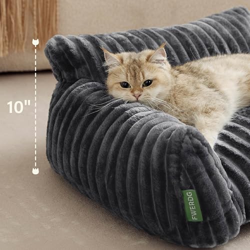 Cute Couch Bed for Pets (30.0"L x 20.0"W x 10.0"Th / Grey)