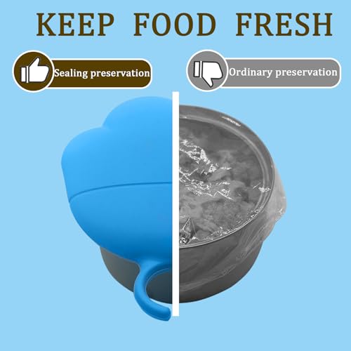 Cat Food Can Spoon & 3 Pcs Can Lids (Cat Paw / Blue)