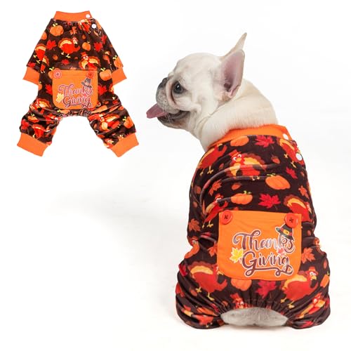 Dog Thanksgiving Pajamas (Thanksgiving(Pack of 1) / X-Large)