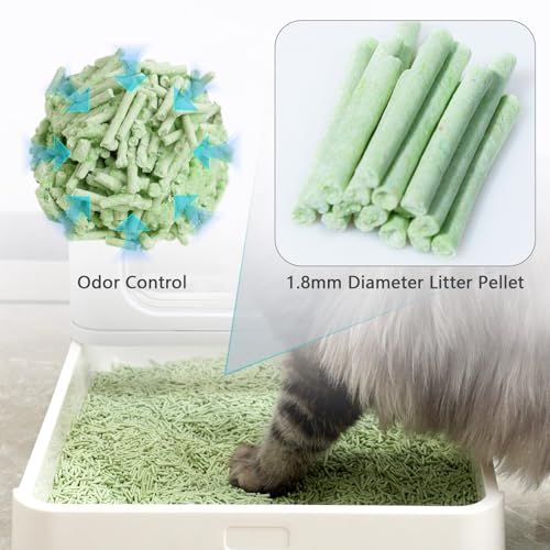 Low Dust Odor Control Flushable Tofu Cat Litter 24LB (6lb x 4bags / Green Tea)