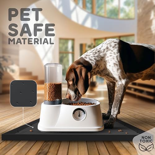 32x24x1” XL Dog Food Mat (32"L x 24"W / Black)