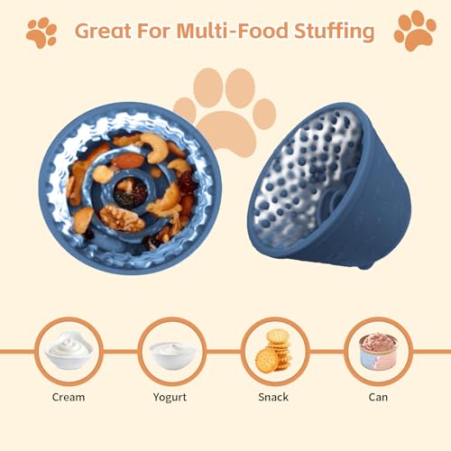 Dog Lick Bowl (M-L / Dark Blue)