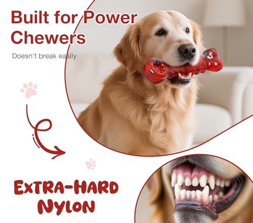 Tough Dog Toys for Aggressive Chewers (Bacon)