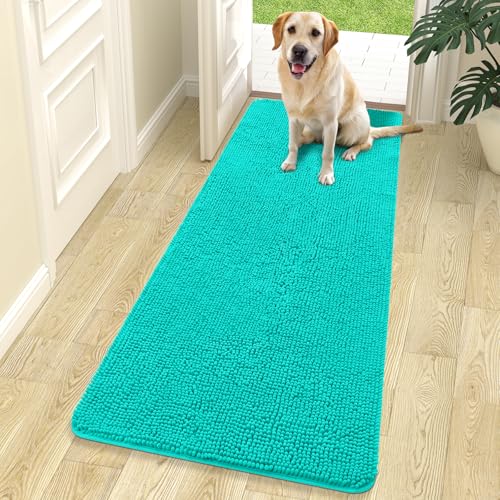 Dog Door Mat for Muddy Paws 70x24 (Teal / 70" X 24")