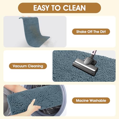Dog Door Mat for Muddy Paws (Dusty Blue / 36" x 24")