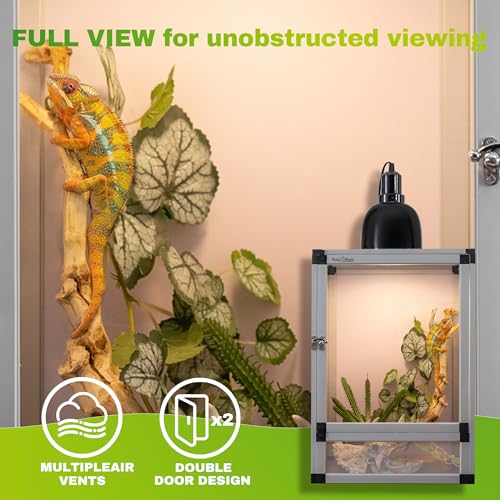 Small Reptile Cage 8" x 8" x 12" (8x8x12inch-two doors / White)