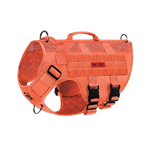 Tactical Dog Harness for Small Dog (Orange / S)