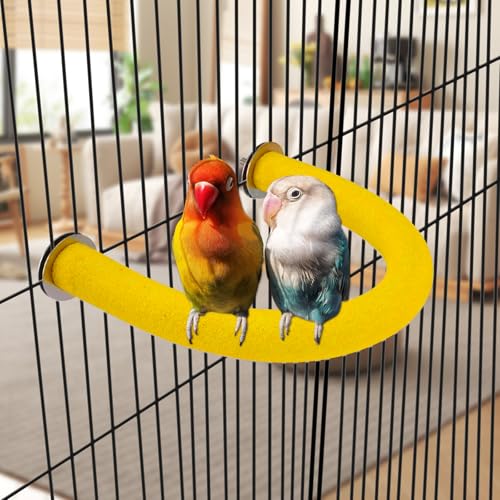 U Shaped Parrot Perch (Small / Yellow)