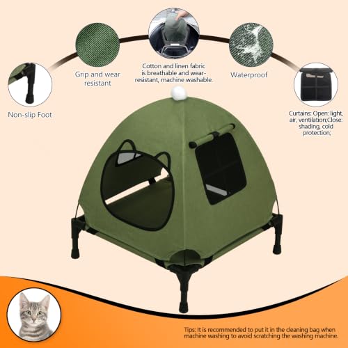 Anti Anxiety Open Elevated Pet Hammock Bed Tent House (Contemporary)