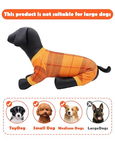 4 Pack Plaid Fleece Dog Pajamas Warm for Extra Large Dogs (XX-Large)