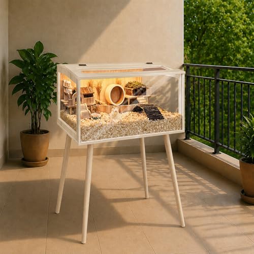Hamster Cage Wooden Chew Proof (24.0"L x 16.0"W x 40.0"H)