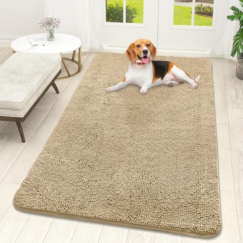 Dog Door Mat for Muddy Paws 59x32 (Beige / 59" X 32")