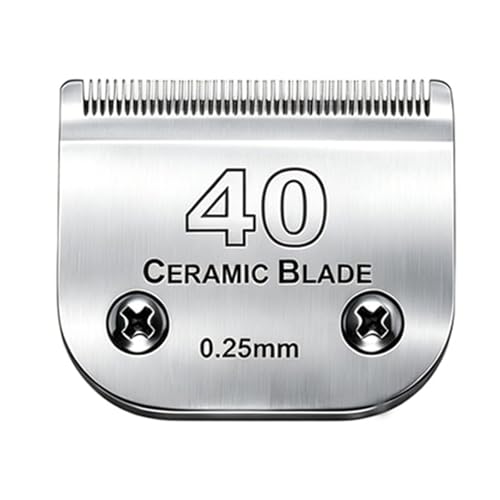 40 Blades Dog Grooming Replacement Blade Compatible with Andis Dog Clipper (40:1/100''(0.25mm))