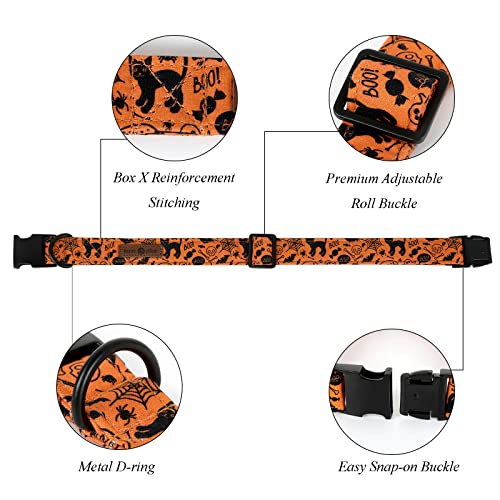 Halloween Dog Collar with Bowtie (A:Halloween / Small (Pack of 1))