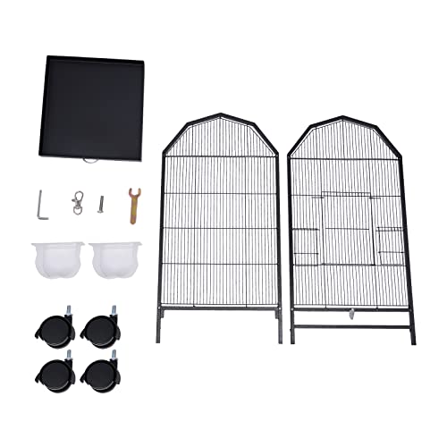 40 Inch Wrought Iron Bird Cage with Open