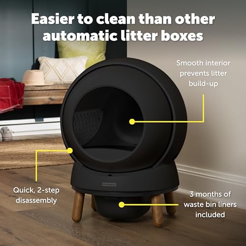 ScoopFree SmartSpin Self (Black / SmartSpin Litter Box Bundle)