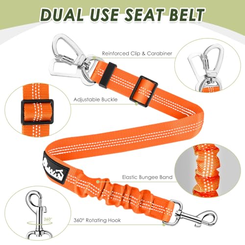 Dog Car Harness Seat Belt (Small / ·Orange)