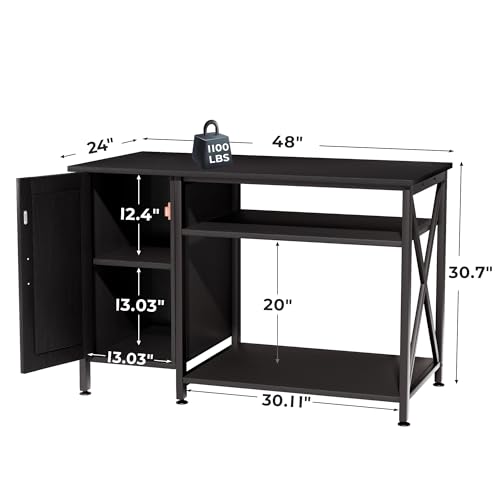 120 Gallon Reptile Tank Stand (48x24"-40-120 Gallon / Black)
