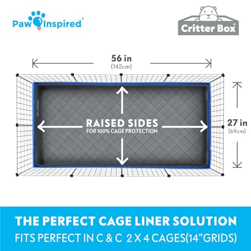 Reversible Critter Box (C&C 2x4 (14" Grids) / Gray/Blue)